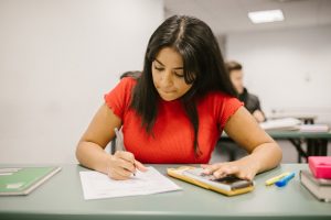 Candidate taking the Wonderlic Nursing Test